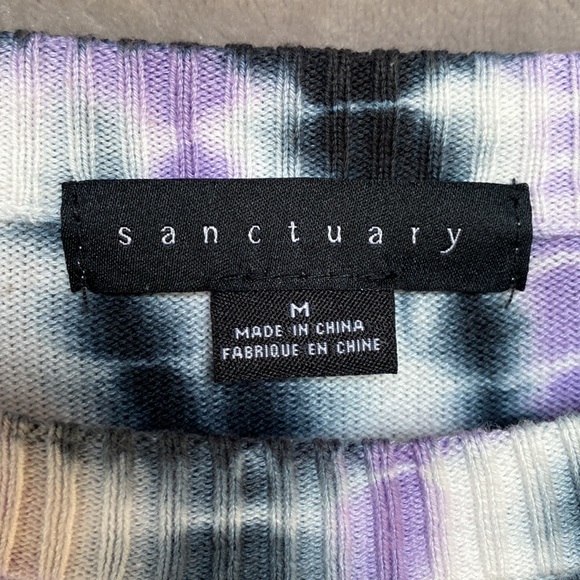 🎉Sanctuary Sunsetter Tie Dye Sweater, Women’s Sz Med, Purple/Lavender/Bla… - Picture 7 of 7
